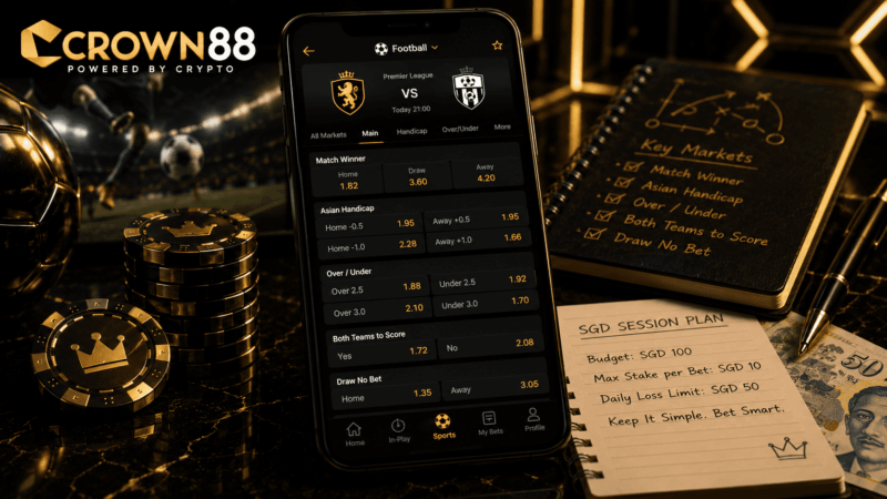 Crown88 Sports Betting Singapore football markets
