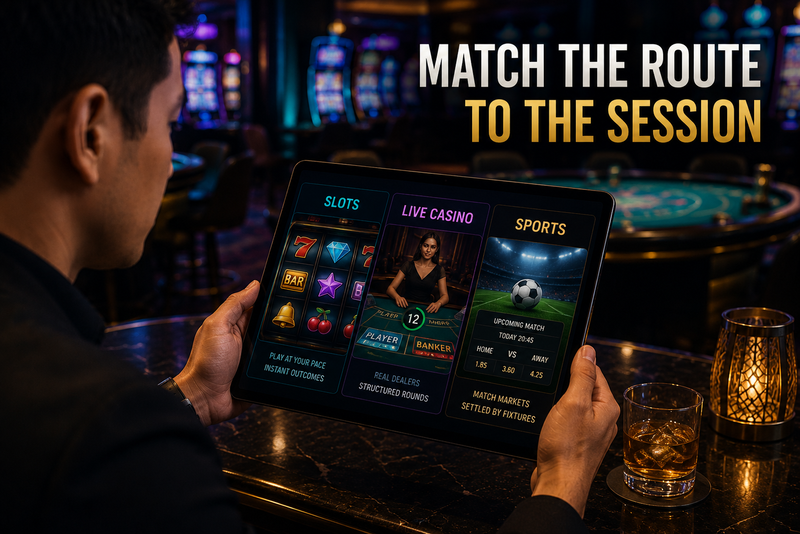 Player choosing a Crown88 Play category